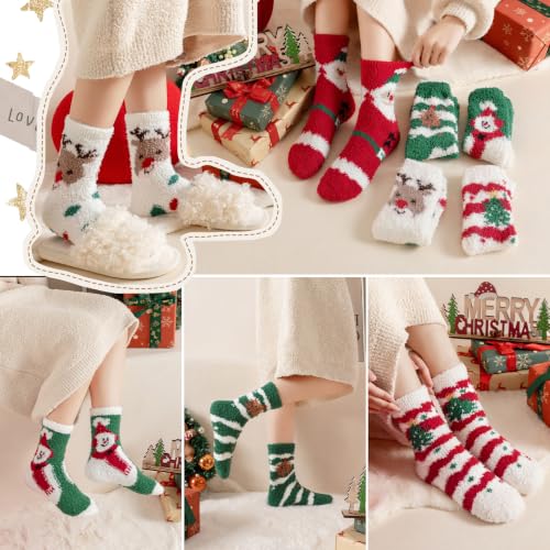 Trifabricy Fuzzy Socks, 5 Pairs Cute Chirstmas Fuzzy Socks for Women Gifts — view 6