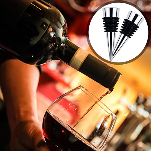 10 Pcs Wine Stopper Bottle Stopper Reusable Wine Corks For Beverage Metal Wine Saver Wine Stopper Inserts Set Hardware For Wine Party Wood Turning Diy Handmade Project #TOP5