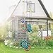 YUFENG Wind Chimes Outdoor Decor, Metal Memorial Windchimes Hanging Decoration for Garden Home Yard and Christmas Tree, 23.5'' Metal Flower Ornament Christmas Decor