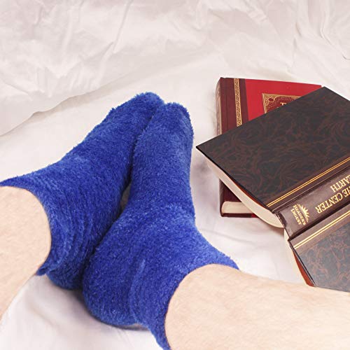 Image of BambooMN Colorful Fuzzy Socks - Assorted Super Soft Warm Microfiber Comfy Home Socks - Value Pack