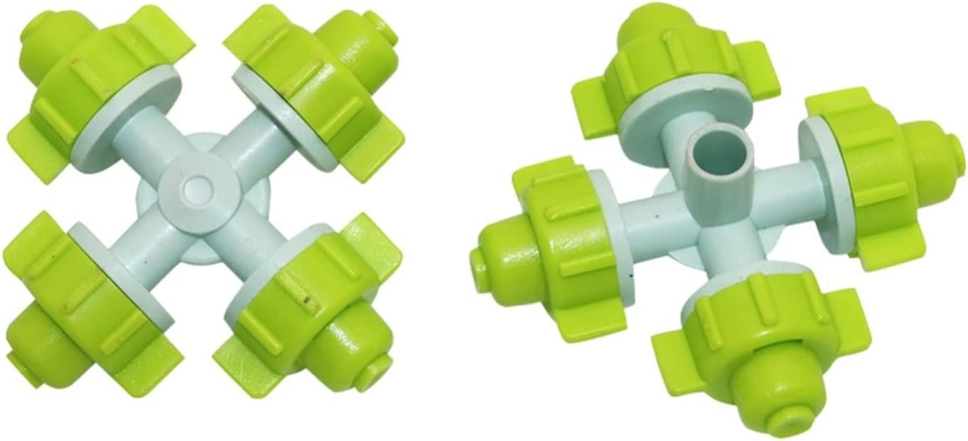 ＊新作＊ 温室 クロス er 農業 ツール 冷却 加湿 灌漑システム ガーデン 自動 ミスト ノズル 8 個 造園 (カラー: イエロー グリ