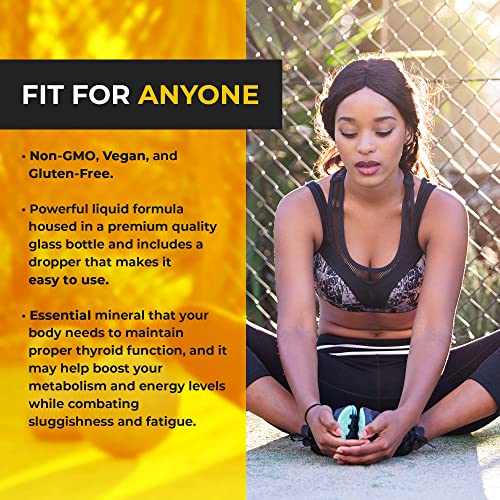 Magnascent High Potency 2% Nascent Iodine Supplement - Supports Thyroid Health, Liquid Formula, Non-Gmo, Gluten-Free, Vegan, Glass Bottle With Dropper, 1 Oz #TOP7