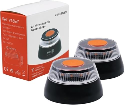 Uboon Luz De Emergencia V16 Con Geolocalización Baliza Homologada Dgt 3.0, Obligatoria En 2026 Señal V-16 Para Coche Con Aviso Automático Y Plan De Datos Incluido! 2 Uboon Luz De Emergencia V16 Con Geolocalización Baliza Homologada Dgt 3.0, Obligatoria En 2026 Señal V-16 Para Coche Con Aviso Automático Y Plan De Datos Incluido! 2