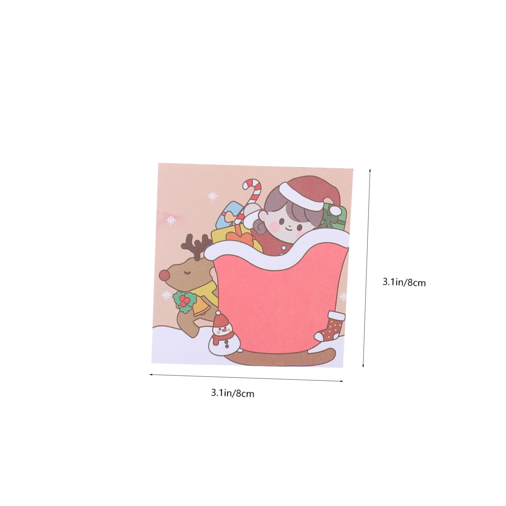 SHINEOFI Piezas notas adhesivas navideñas sticker paper sticky notes christmas decoration favor de navidad pegatinas notas de papel pegatinas Bloc de notas hermosa nota posterior