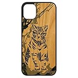 Coque pour Apple iPhone 11 en bois et silicone.