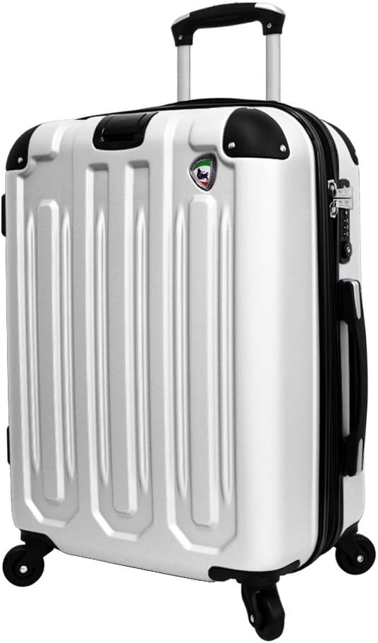 Mia Toro Regale Composite Hardside 26 Inch Spinner, White, One Size