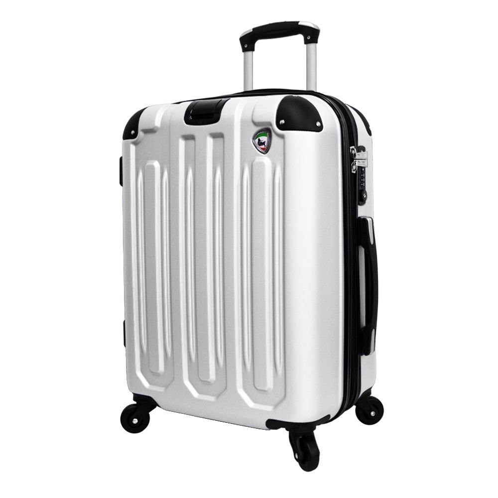 Mia Toro Regale Composite Hardside 26 Inch Spinner, White, One Size