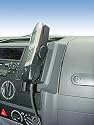 KUDA Handyhalterung passend für VW T5 Transporter/Caravelle/Multivan/California ab 04/2003 bis 2015 - Telefonkonsole für Smartphones, Handy, Navi und mehr - Kunstlederkonsole, Schwarz, 096515