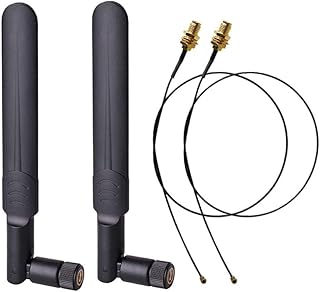 Antena WiFi de Largo Alcance Universal, 2.4GHz/5GHz Dual Band, 10dBi, Compatible con PC, 4G y Redes Satelitales, Kit de Alta Ganancia con Cable Extensor, Ideal para Internet Rural y Urbano - 2 Unidade