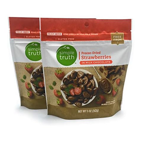 Simple Truth Freeze-Dried Strawberries in Milk Chocolate, 5 oz (Pack of 2) Cover