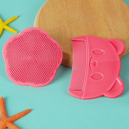 Aolso Baby kamm für milchschorf, 2 Stück Babykamm, Baby-Haarkamm, Baby Haarbürste mit weichen Zähnchen, Neugeborene Haarkamm… – Ansicht 6