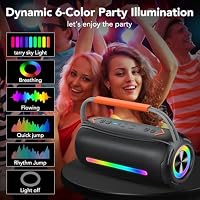 aowoka Bluetooth Speaker Portable Wireless Bluetooth Speakers with HD Stereo Sound, BT 5.4 TWS Pairing, IPX7 Waterproof, 30H Battery Life with Led Light for Outdoor/Party/Sport/Travel/Gifts — image 5