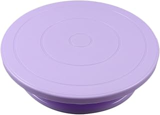 Torno de alfarería, torno de alfarería, rueda pequeña, escultura de arcilla de plástico, plato giratorio, plato giratorio práctico, herramientas de decoración, accesorios de bricolaje(Purple)