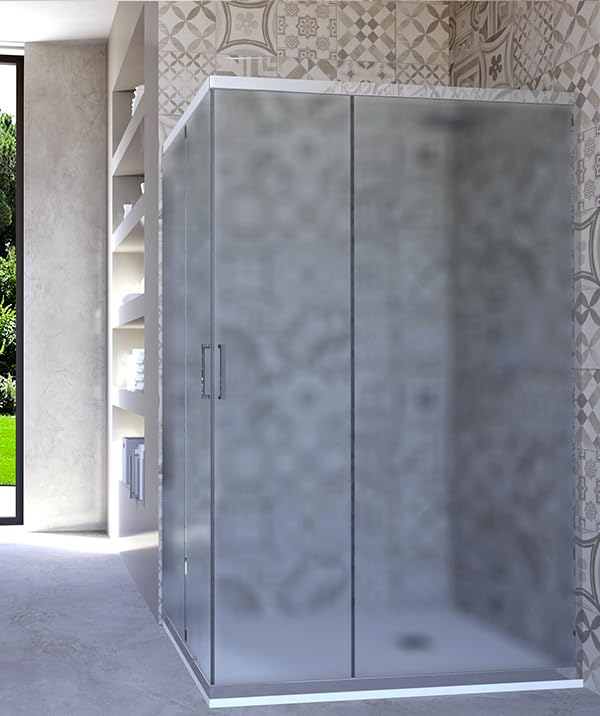 Hydra Box Doccia angolare Porta Scorrevole 70x85 cm Opaco