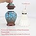 M MEILINXU Small Ceramics Urn, Keepsake Urns for Human Ashes, Mini Cremation Urns - Fits a Small Amount of Cremated Remains - Display Burial at Home or Office Decor (Sapphire Blue