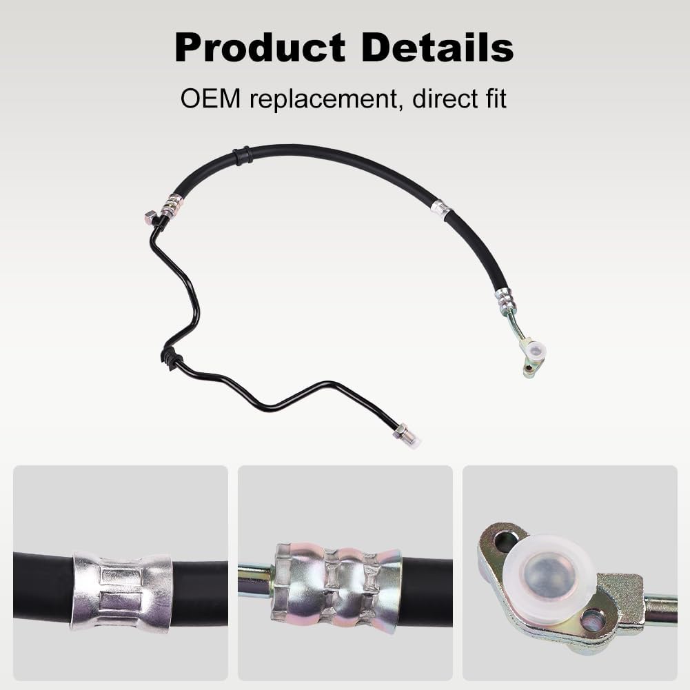 Compatible with Power Steering Pressure Hose Honda Ridgeline 3.5L V6-2006 2007 2008 2009 2010 2011, Replacement for OEM 53713-SJC-A02, 53713-SJC-A01
