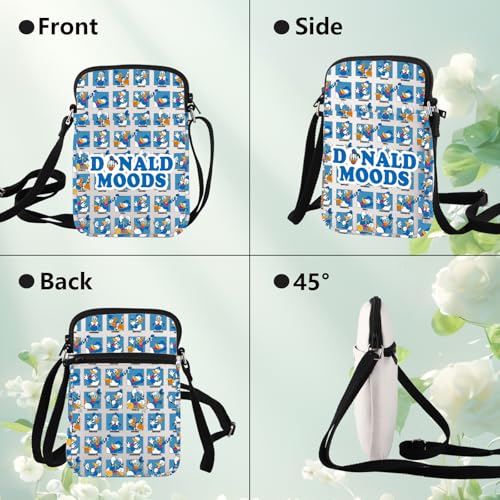 WZMPA Funny Duck Crossbody Bag Duck Lover Gift Duck Moods Shoulder Bag Cartoon Duck Merchandise4