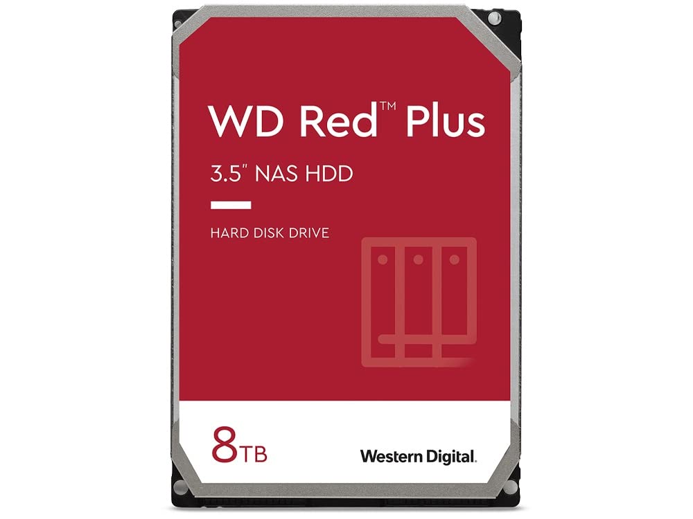 Western Digital 8TB WD Red Plus NAS Internal Hard Drive HDD - 7200