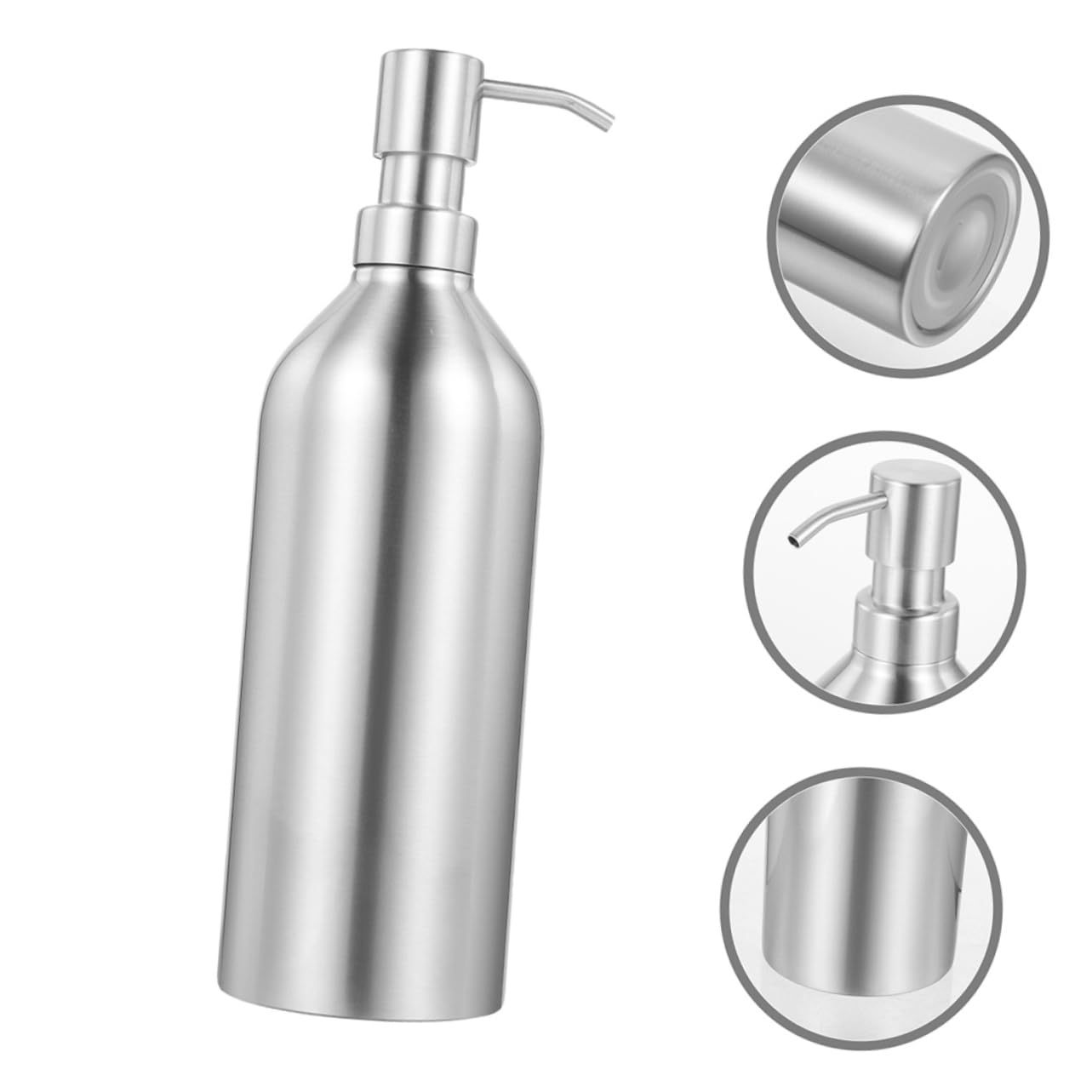 Ciieeo 2piezas Dispensador De Jabón Multiusos Acero Inoxidable Recargable Unidades