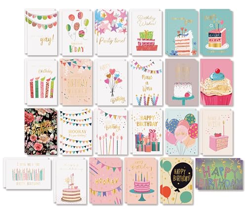 Better Office Products Happy BirthdayJ[h 4 x 6C` 48pbN قȂ郆j[NȃfUC ̎ ͋ t ()