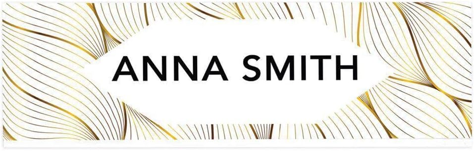 Andaz Press Office Desk Name Plate, Gold Ornament Leaf Personalized Acrylic Custom Name Plate for Home, Desk, Teacher, Boss, Work, Customized Nameplate Sign Decorations for Women, 8" X 2.5"