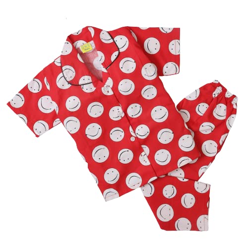 Image of A Little Swag Soft Cotton Printed Night Dress Night Suit Sleepwear Nightwear Set Unisex Kids Wear