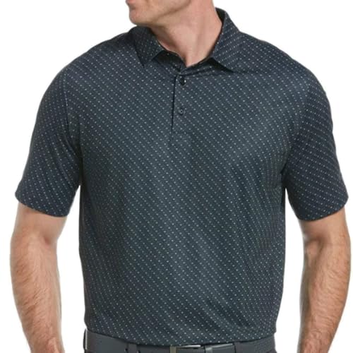 Callaway Men's Swing Tech Mini Print Short Sleeve Golf Polo Shirt (Available in Big & Tall)