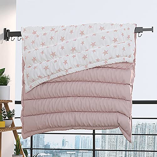 Boqorad Wall Mounted Clothes Hanger Rack, Retractable Clothes Drying Rack,Space-Saver, Laundry Drying Rack,Collapsible , For Laundry,Balcony, Mudroom, Bedroom,Dark Grey Color,Sh-02 #TOP4