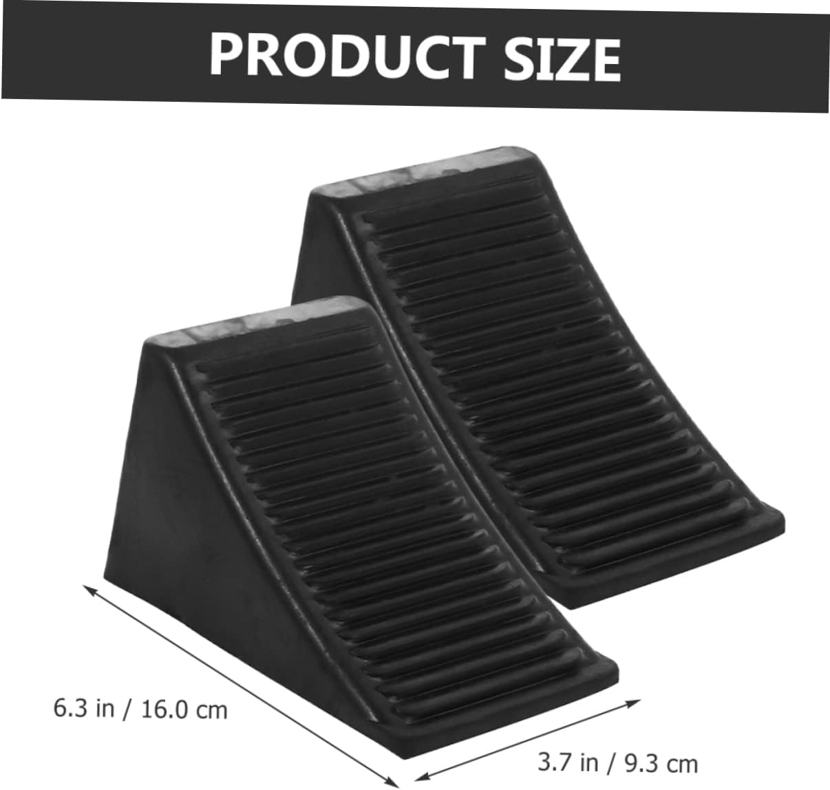 DECHOUS 2pcs Non-Slip Rv Wheel Chocks Rubber Tire Stabilizers for Trailers Travel Trailers and Motorhomes High Load Bearing Heat Resistant Easy to Use Wheel Blocks