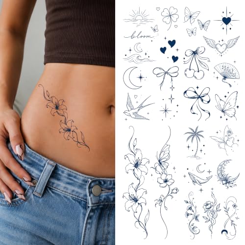 Semi Permanent Tattoos 2 Week Long Lasting Temporary Tattoos Adul...