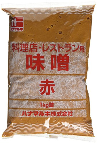 Hanamaruki Red Miso Paste 1kg | Traditional Japanese Aka Miso Rich Umami Flavor All-Natural Fermented Soybean Paste