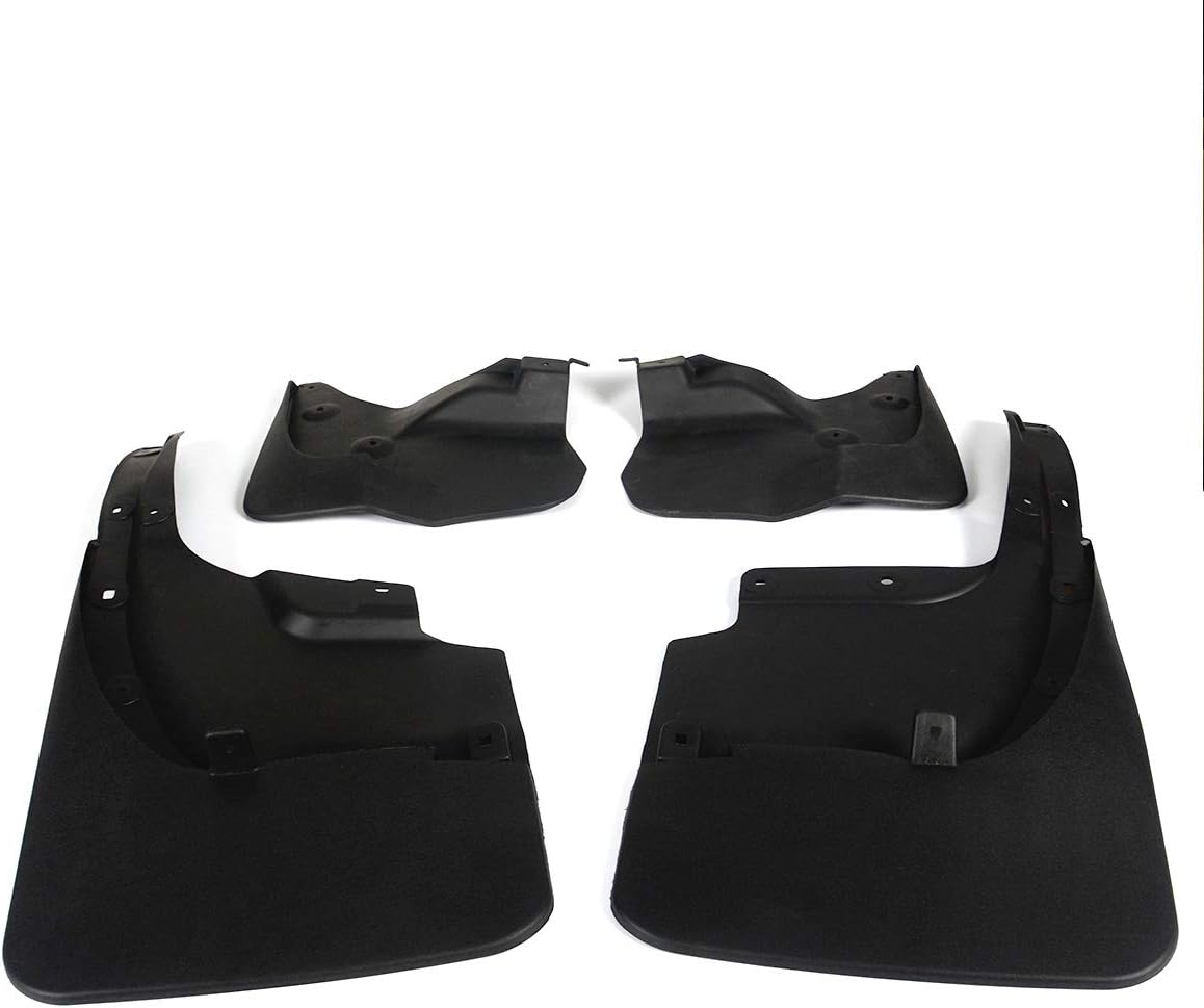 A-Premium Set of 4PCS Mud Flaps Splash Guards Mudguards Mudflaps with Hardware Kits Accessory Compatible with Toyota 200 Series Land Cruiser 2008-2015, Black Color, Front LH RH and Rear LH RH