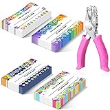 DARCKLE 200 Pieces Reward Punch Cards Circle Handheld Punch Kit, Incentive Loyalty Reward Card, Behavior Incentive Awards for Classroom Business Kids Behavior Students Teachers(3.5