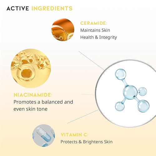 Miniatura 4 de OOTD - Suero facial vegano para ojos con vitamina C, niacinamida, ceramida 1.06 oz Tratamiento avanzado coreano para hombres y mujeres, sensible