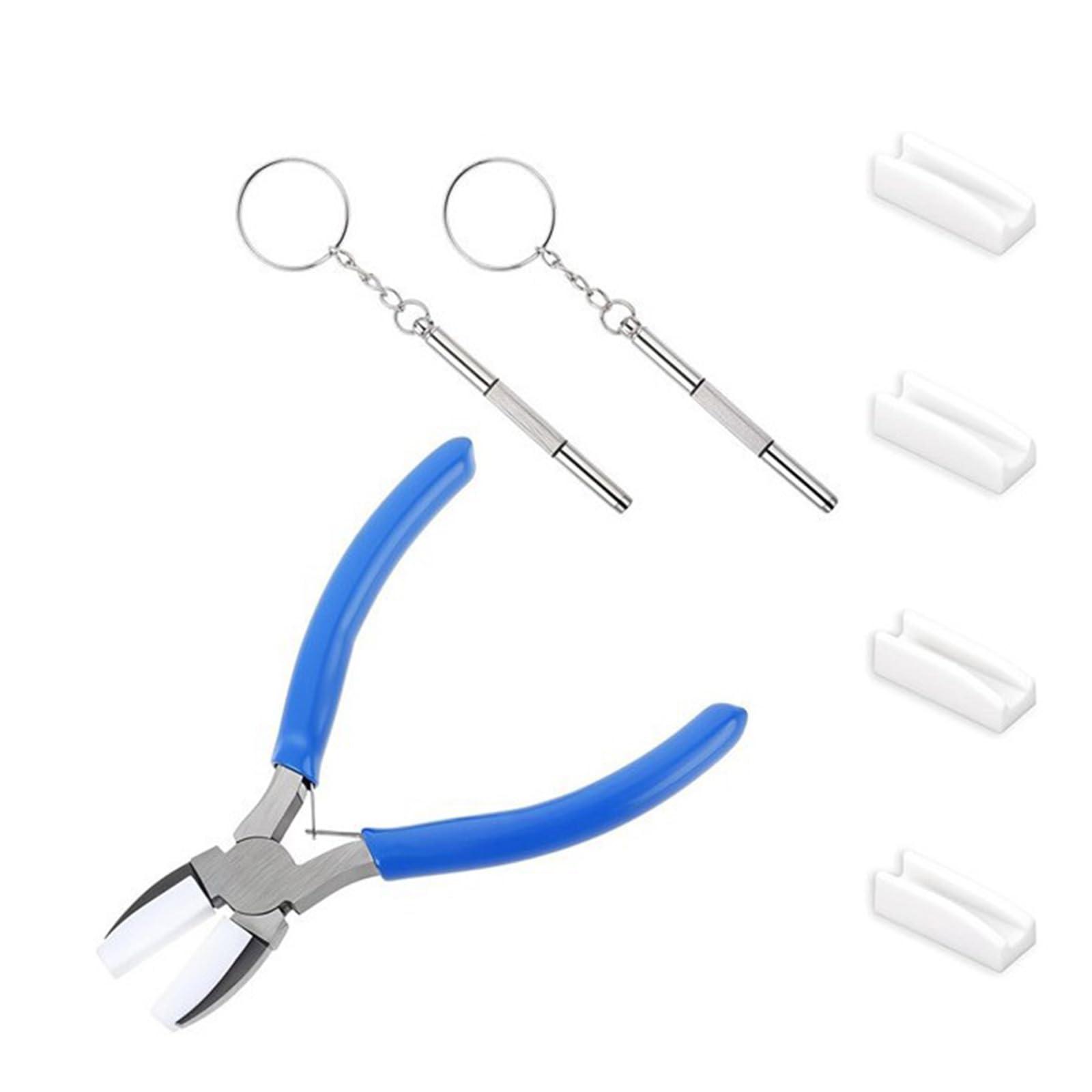 Kalttoy Jewelry Making Pliers Tool Nylon Flat Tip Pliers Tool for Jewelry Making Soft Tip for Beading Shaping Wire Set