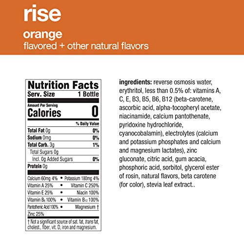Vitaminwater Zero Rise, Orange Flavored, Electrolyte Enhanced Bottled Water With Vitamin B5, B6, B12, 20 Fl Oz (Pack Of 12) #TOP5
