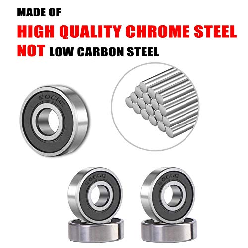 Donepart 608-2Rs Bearing, 608 Bearings, C3 High Speed 8Mmx22Mmx7Mm Bearings, Double Sealed Small Bearings For Fidget Spinner, Skateboards, Scooter, 3D Printer, Etc (20Pack) #TOP4