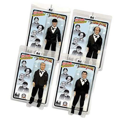 The Three Stooges 8 Inch Action Figures Series: Tuxedo Series Set Of All 4 #TOP20