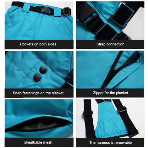 Roupas quentes de esqui, top + macacão para esportes ao ar livre, roupas de pesca espessas, Vermelho