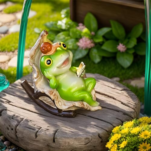Estatua de rana para decorar terrazas aburridas con estilo 3