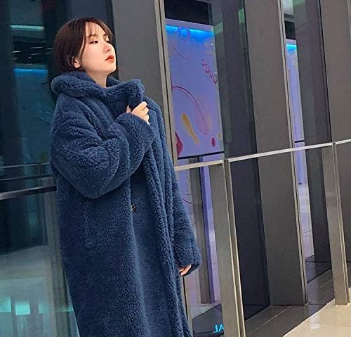 [BLZXIAN] レディース カシミヤコート ウールジャケット ロングコート 秋冬 膝下丈 ウールコート 防寒着 厚手 毛皮一体