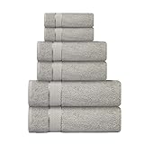 Bath Towels Set-100% Cotton-2 Bath Towels, 2 Hand Towels & 2 Washcloths-Large, Quick Dry, Absorbent,