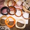 HIYZI 6 Pcs Acrylic Resin Chunky Bangle Bracelets Geometric Cuff Wide Wristband Bracelet Thick Acetate Jewelry Statement Jewelry Set for Women Gift (Style 1) #3