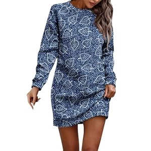 Women'S Wedding Guest Dresses Long Sleeve Dress Casual Printed Pullover Hip Pack Dress Sweater Autumn Dresses 10 51ogagk4unl. sl500 . ss300