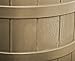 Good Ideas Rain Wizard 50 Gallon Plastic Rain Barrel for Outdoor Rainwater Collection and Storage Features Metal Spigot and Flat Back Design, Khaki