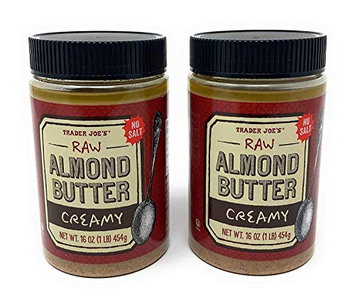 2 Packs Trader Joe's Almond Butter Raw Creamy Unsalted 16 Oz - SET OF 2
