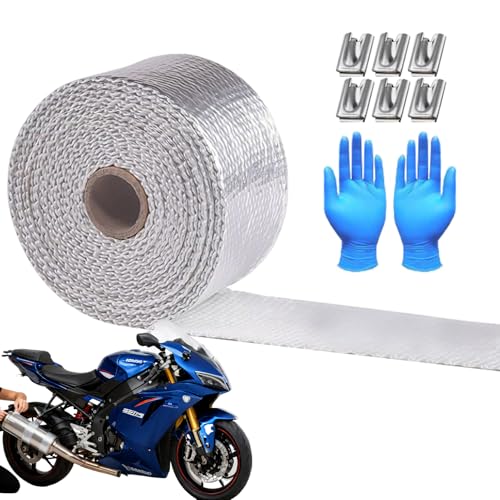 Enroulement Thermique Pour Échappement - Bande De Protection De Mètres,Ruban de Protection Thermique,Pour Silencieux d'Automobiles, de Motos, de Camions, de Turbines Tuyaux d'Échappement