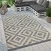 Paco Home Moderner Outdoor Teppich Geometrisches Rauten-Muster im...