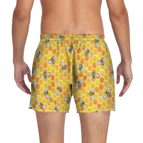Image of Men's Boxer Shorts Cotton Loose Underwear with Button Fly