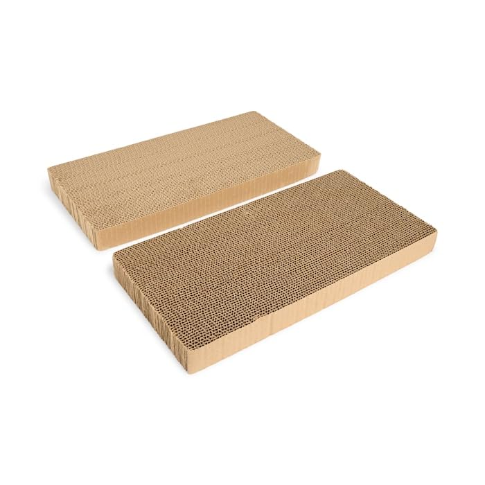 EveryYay by Petco Scratchin' the Surface - Recambios de cartón de doble ancho para rascadores de gatos, 18 pulgadas de largo x 9 pulgadas de ancho x 4,45 cm de alto, paquete de 2
